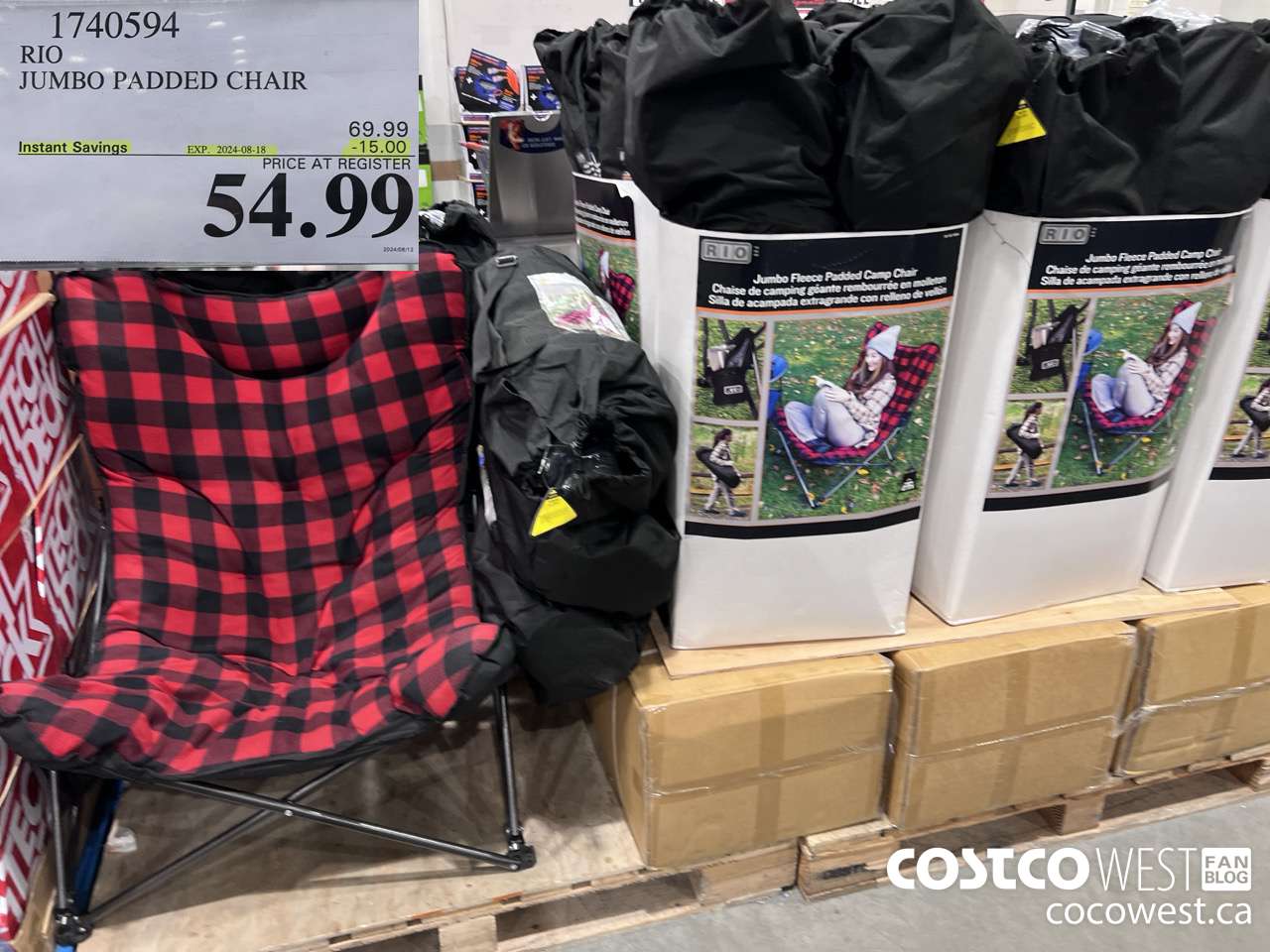 1740594 RIO JUMBO PADDED CHAIR ($15.00 INSTANT SAVINGS EXPIRES ON 2024-08-18) $54.99