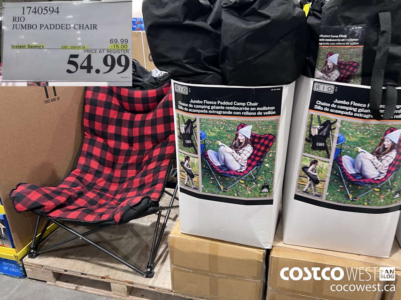 1740594 RIO JUMBO PADDED CHAIR ($15.00 INSTANT SAVINGS EXPIRES ON 2024-08-18) $54.99