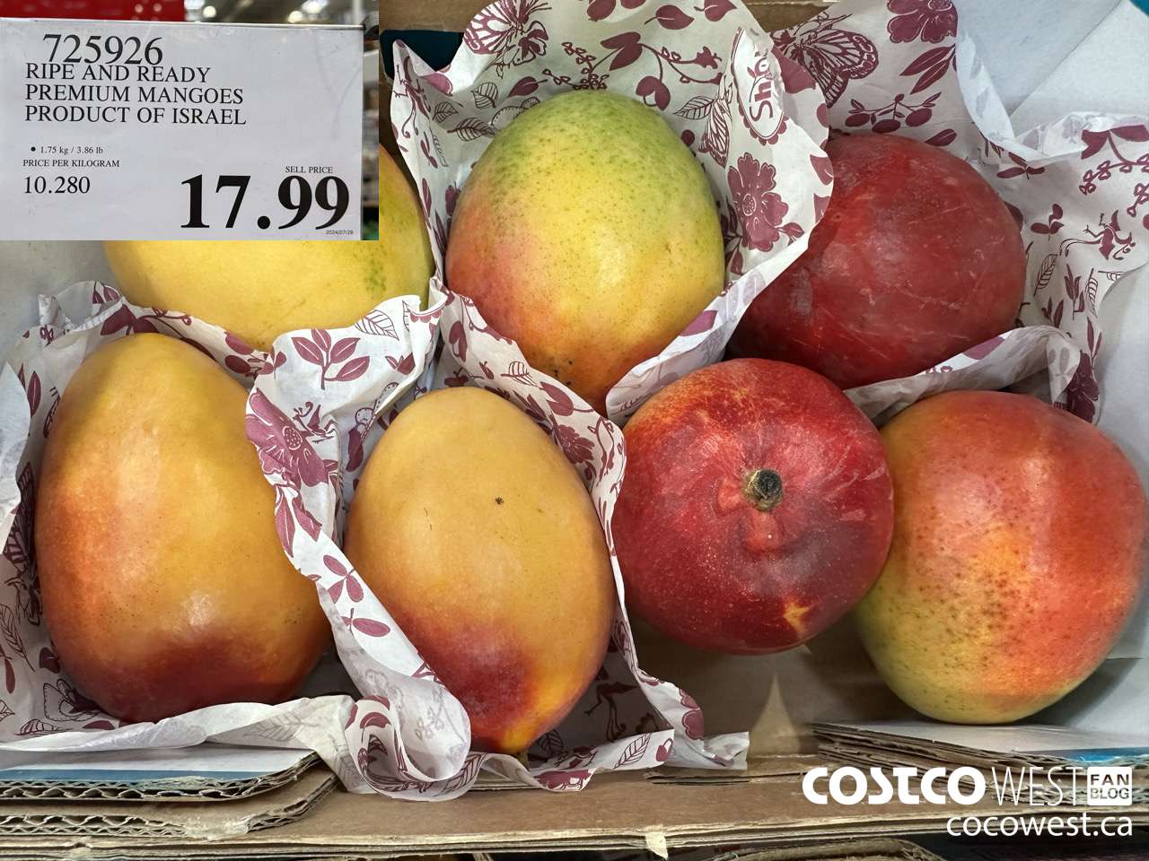 725926 RIPE AND READY PREMIUM MANGOES PRODUCT OF ISRAEL $17.99