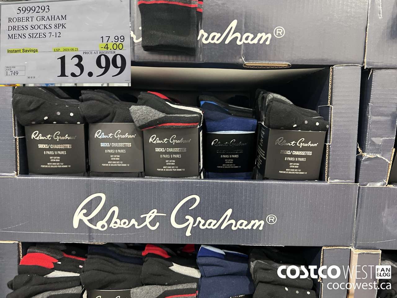 5999293 ROBERT GRAHAM DRESS SOCKS 8PK MENS SIZES 7-12 ($4.00 INSTANT SAVINGS EXPIRES ON 2024-08-25) $13.99