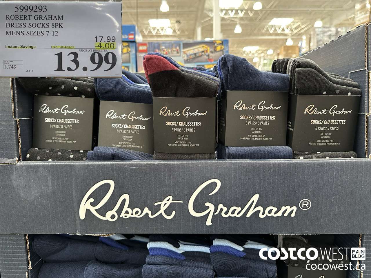 5999293 ROBERT GRAHAM DRESS SOCKS 8PK MENS SIZES 7-12 ($4.00 INSTANT SAVINGS EXPIRES ON 2024-08-25) $13.99