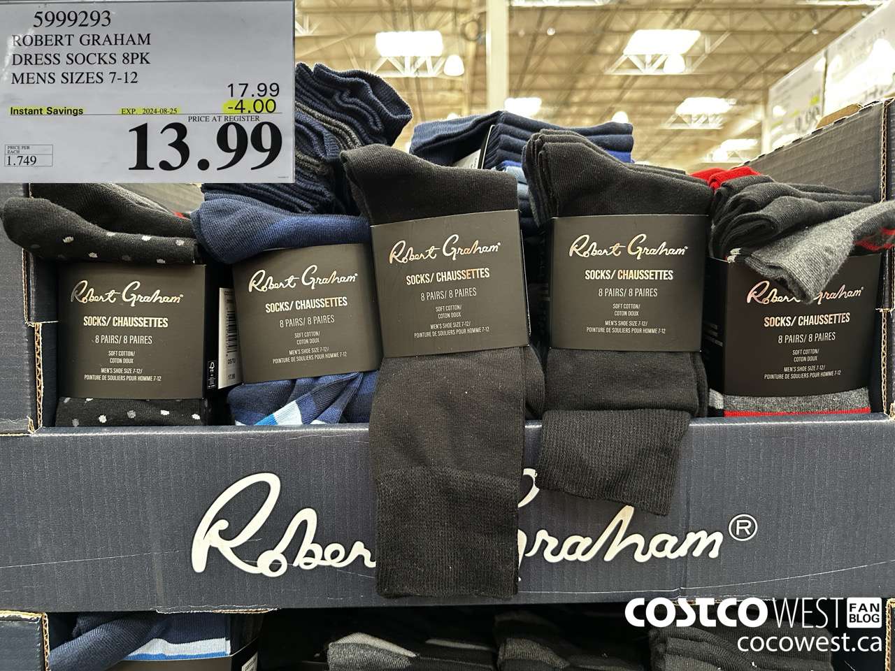 5999293 ROBERT GRAHAM DRESS SOCKS 8PK MENS SIZES 7-12 ($4.00 INSTANT SAVINGS EXPIRES ON 2024-08-25) $13.99