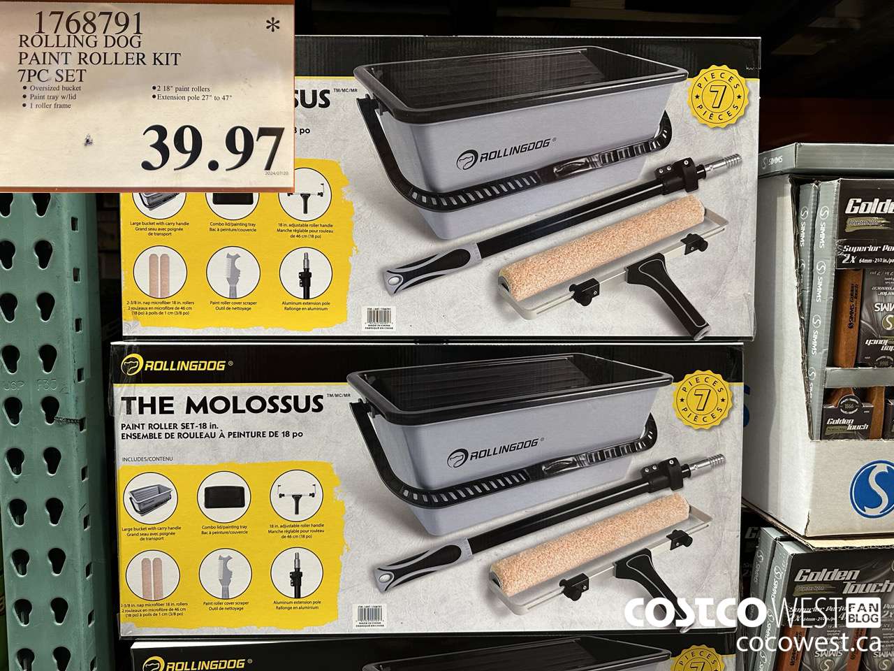 1768791 ROLLING DOG PAINT ROLLER KIT 7PC SET $39.97