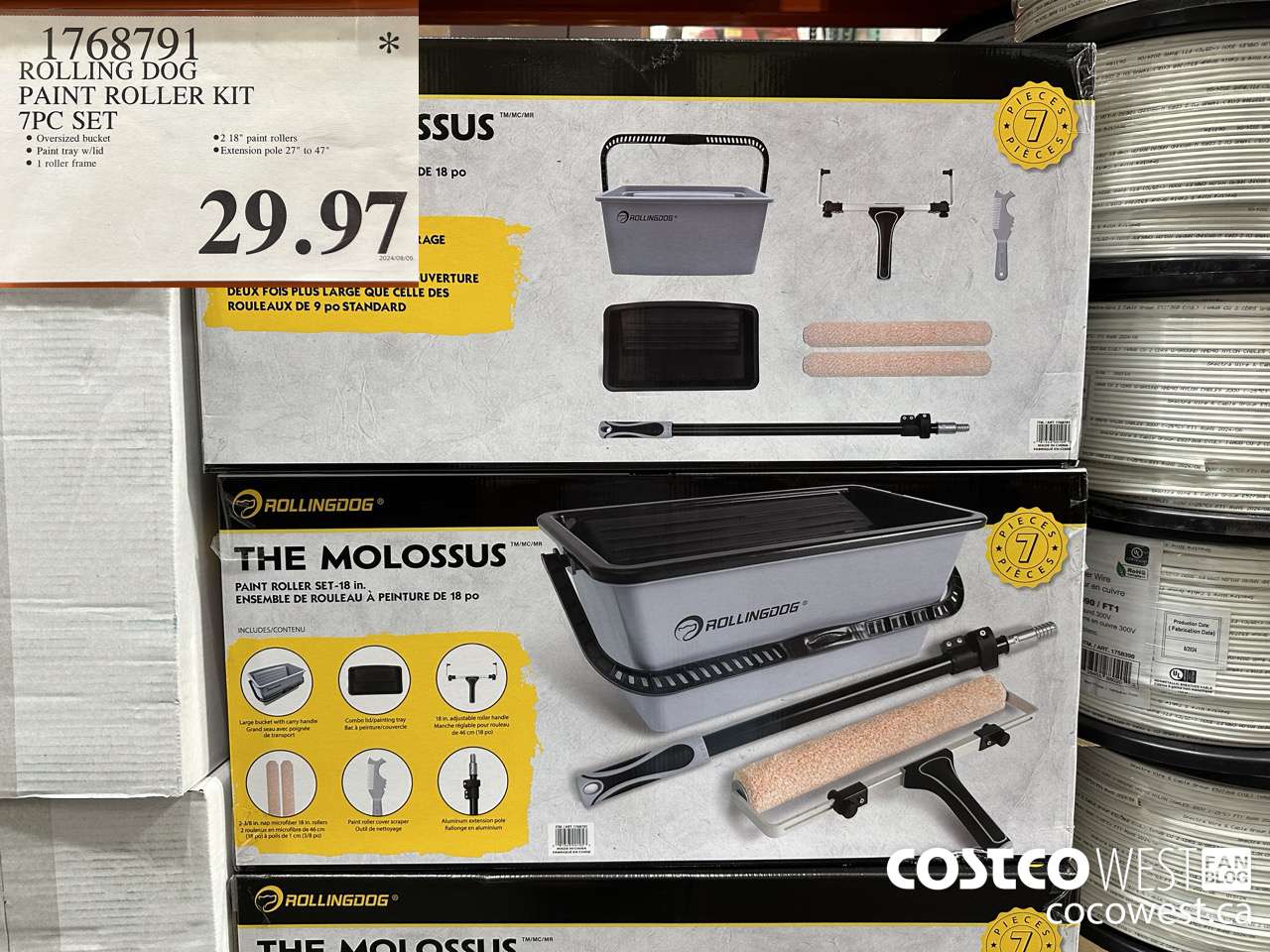 1768791 ROLLING DOG PAINT ROLLER KIT 7PC SET $29.97