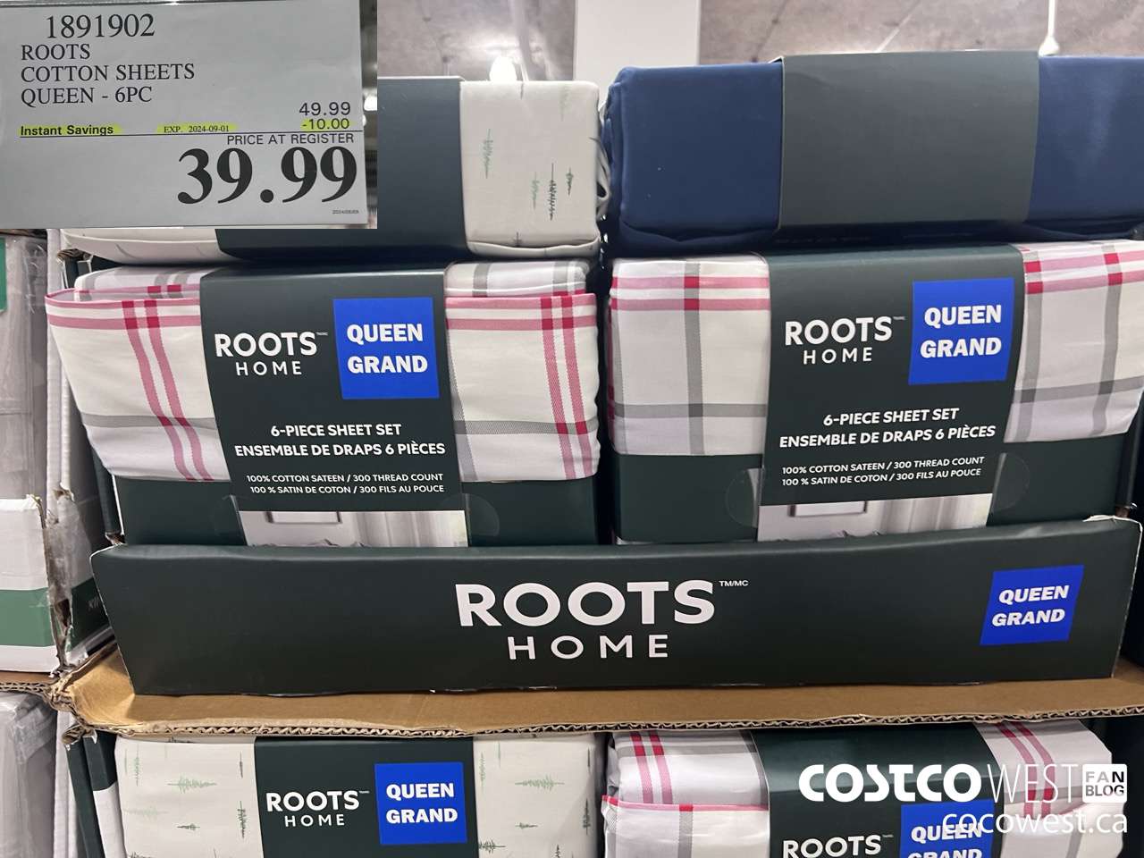 1891902 ROOTS COTTON SHEETS QUEEN 6PC ($10.00 INSTANT SAVINGS EXPIRES ON 2024-09-01) $39.99