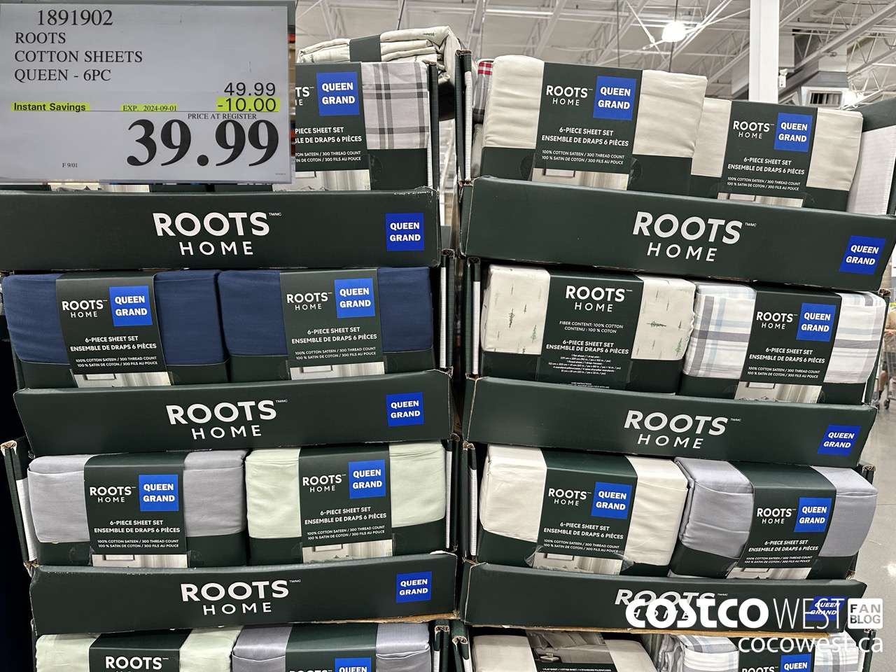 1891902 ROOTS COTTON SHEETS QUEEN 6PC ($10.00 INSTANT SAVINGS EXPIRES ON 2024-09-01) $39.99