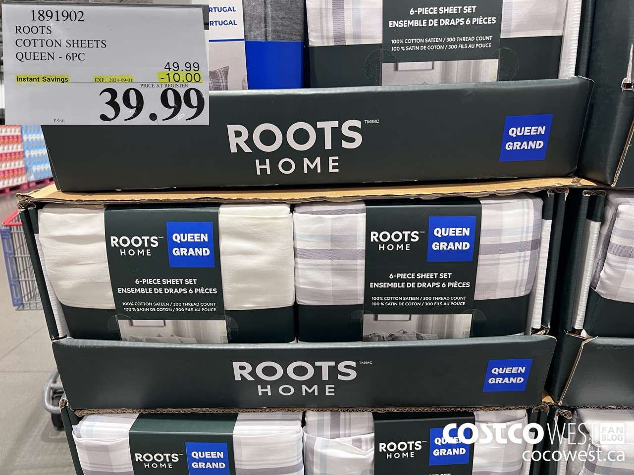1891902 ROOTS COTTON SHEETS QUEEN 6PC ($10.00 INSTANT SAVINGS EXPIRES ON 2024-09-01) $39.99