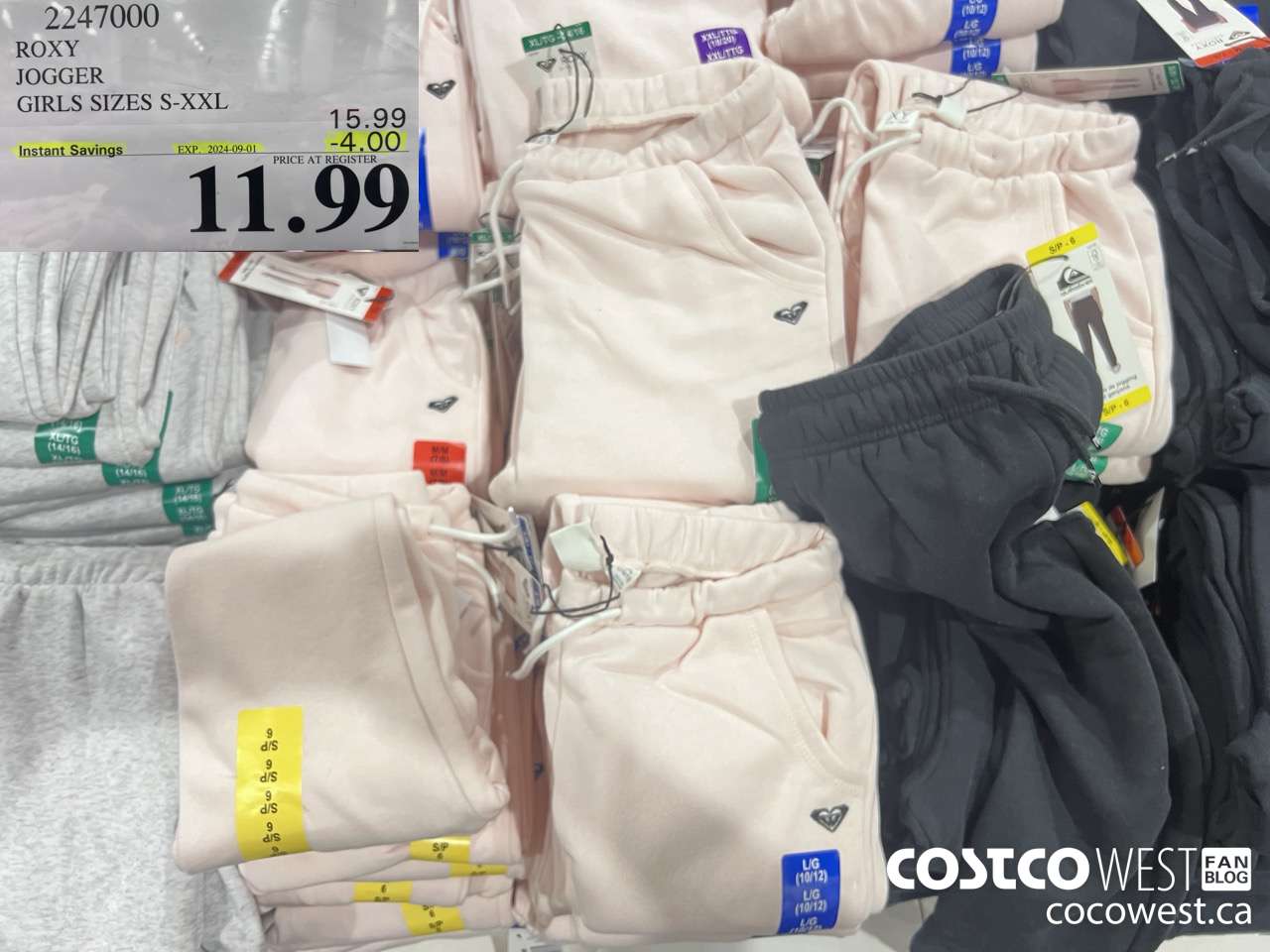 2247000 ROXY JOGGER GIRLS SIZES S-XXL ($4.00 INSTANT SAVINGS EXPIRES ON 2024-09-01) $11.99