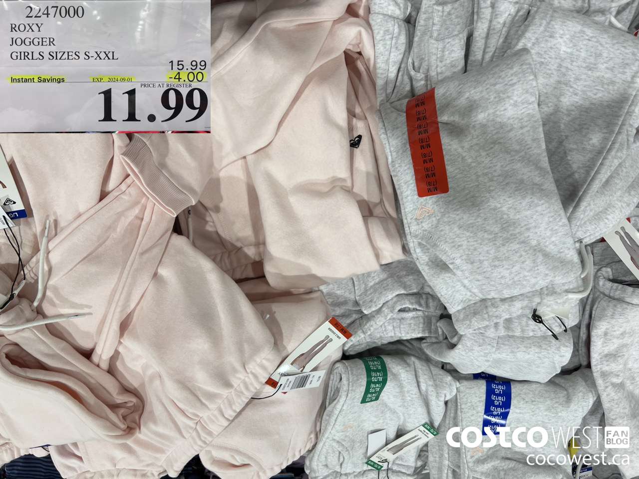 2247000 ROXY JOGGER GIRLS SIZES S-XXL ($4.00 INSTANT SAVINGS EXPIRES ON 2024-09-01) $11.99