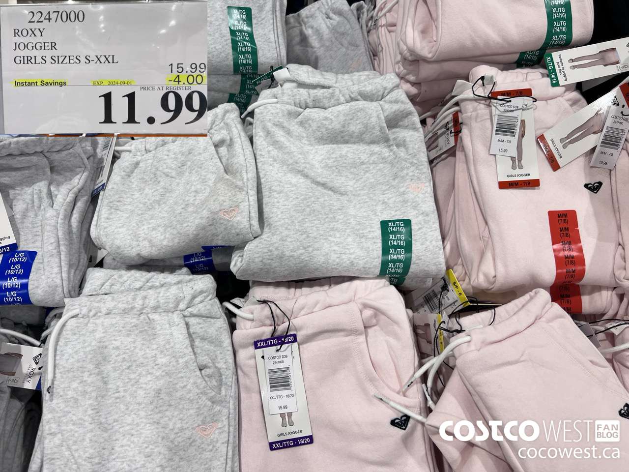 2247000 ROXY JOGGER GIRLS SIZES S-XXL ($4.00 INSTANT SAVINGS EXPIRES ON 2024-09-01) $11.99