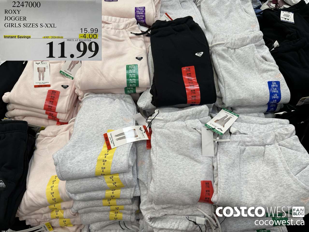 2247000 ROXY JOGGER GIRLS SIZES S-XXL ($4.00 INSTANT SAVINGS EXPIRES ON 2024-09-01) $11.99