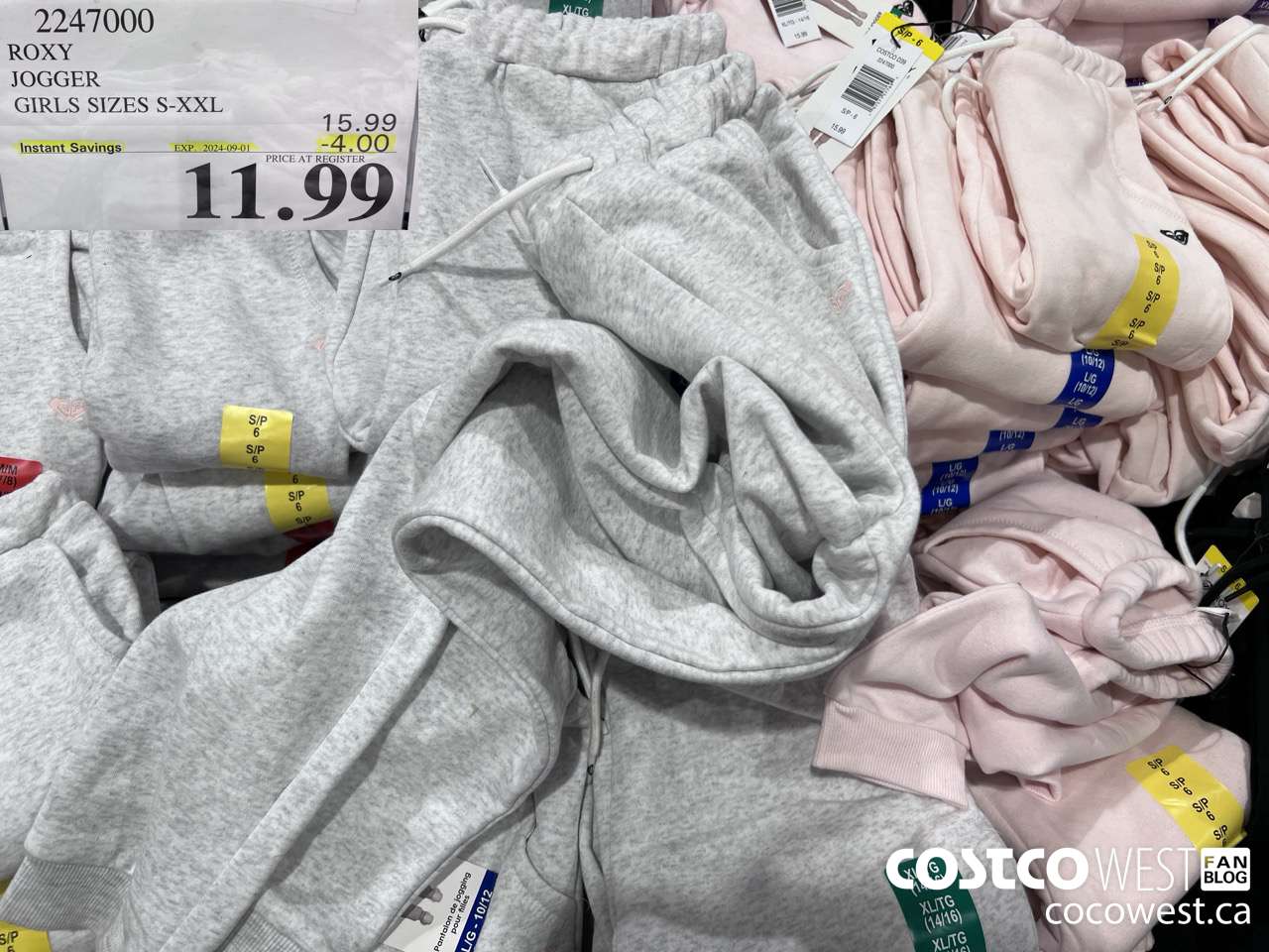 2247000 ROXY JOGGER GIRLS SIZES S-XXL ($4.00 INSTANT SAVINGS EXPIRES ON 2024-09-01) $11.99