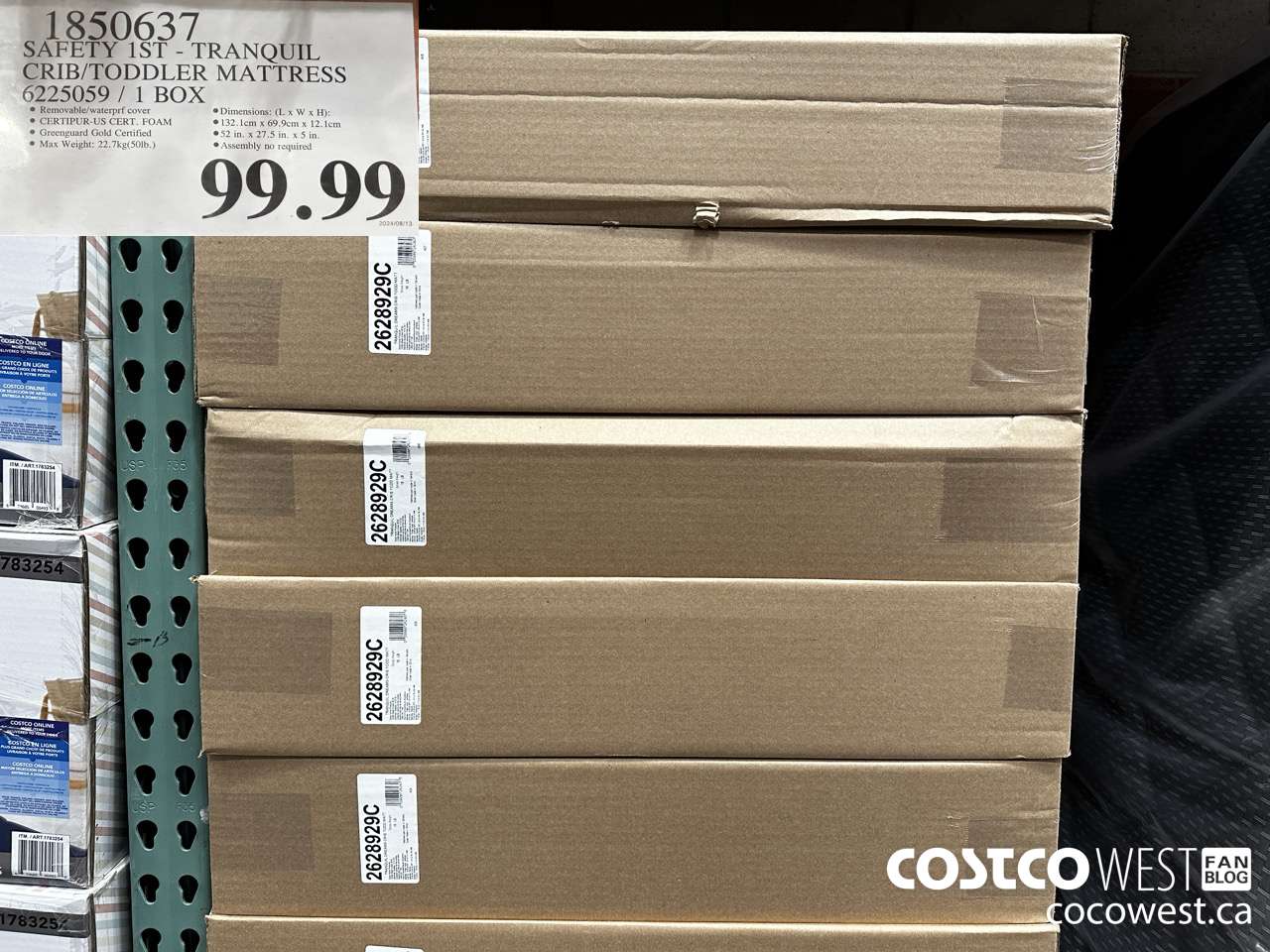 1850637 SAFETY 1ST TRANQUIL CRIB/TODDLER MATTRESS 6225059 1 BOX $99.99