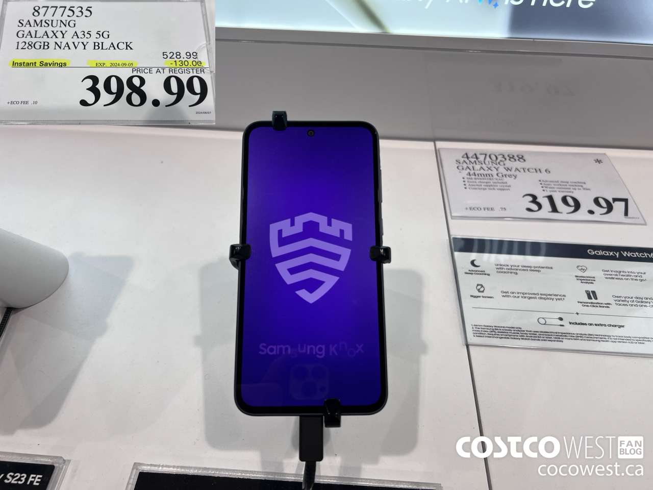 8777535 SAMSUNG GALAXY A35 5G 128GB NAVY BLACK ($130.00 INSTANT SAVINGS EXPIRES ON 2024-09-05) $398.99