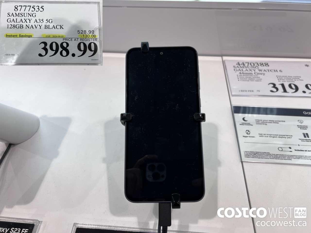 8777535 SAMSUNG GALAXY A35 5G 128GB NAVY BLACK ($130.00 INSTANT SAVINGS EXPIRES ON 2024-09-05) $398.99