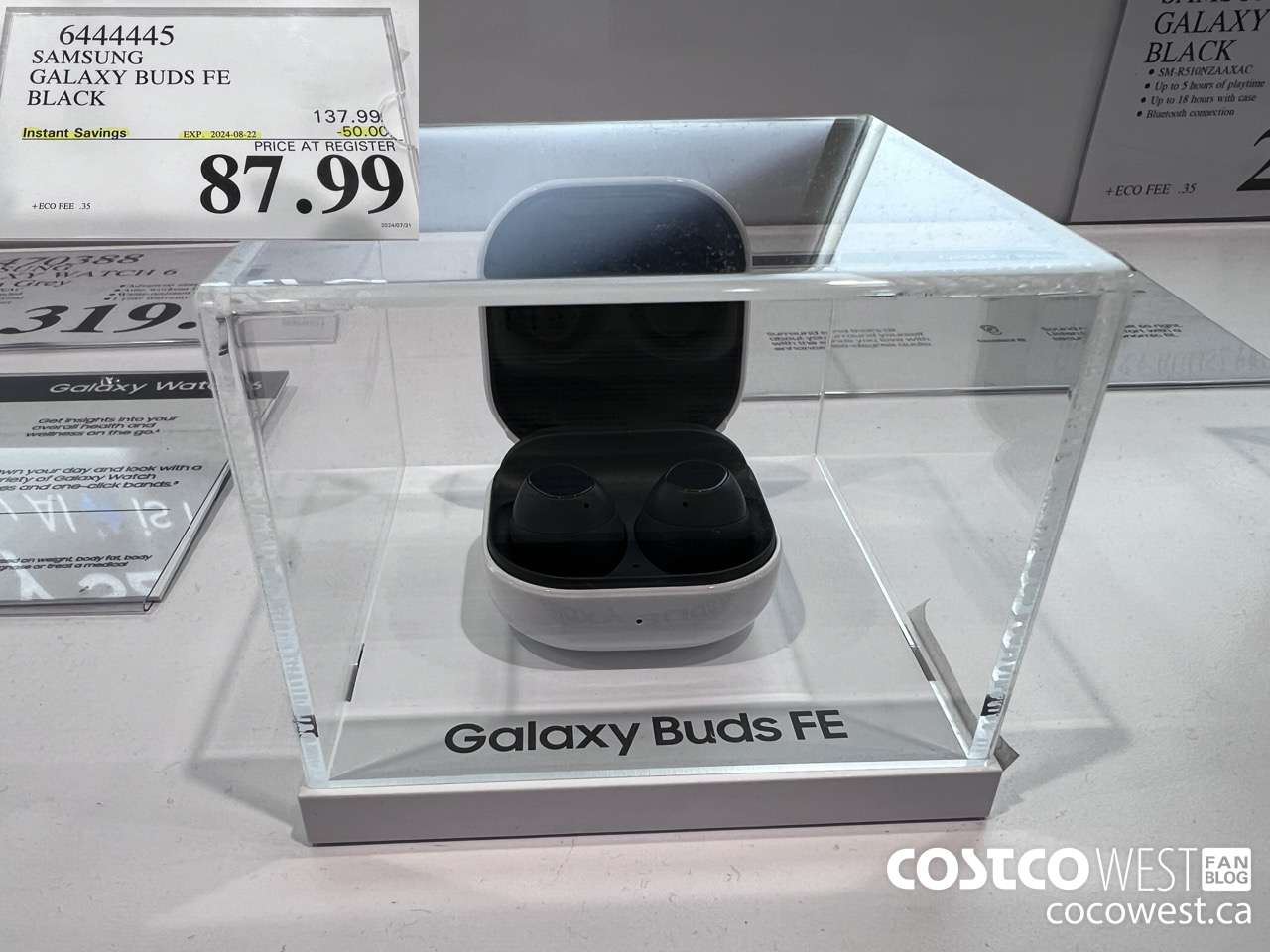 6444445 SAMSUNG GALAXY BUDS FE BLACK ($50.00 INSTANT SAVINGS EXPIRES ON 2024-08-22) $87.99