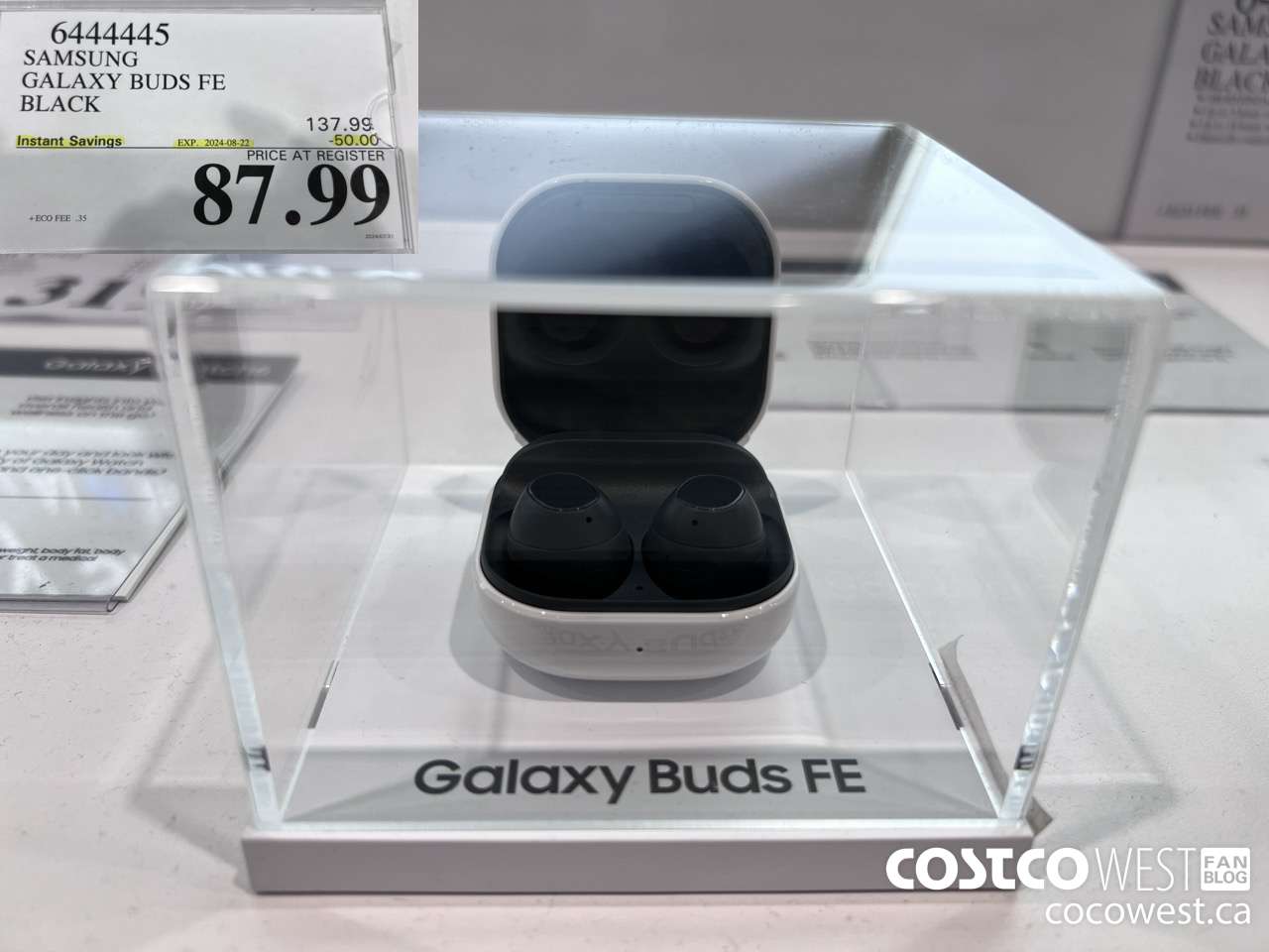 6444445 SAMSUNG GALAXY BUDS FE BLACK ($50.00 INSTANT SAVINGS EXPIRES ON 2024-08-22) $87.99