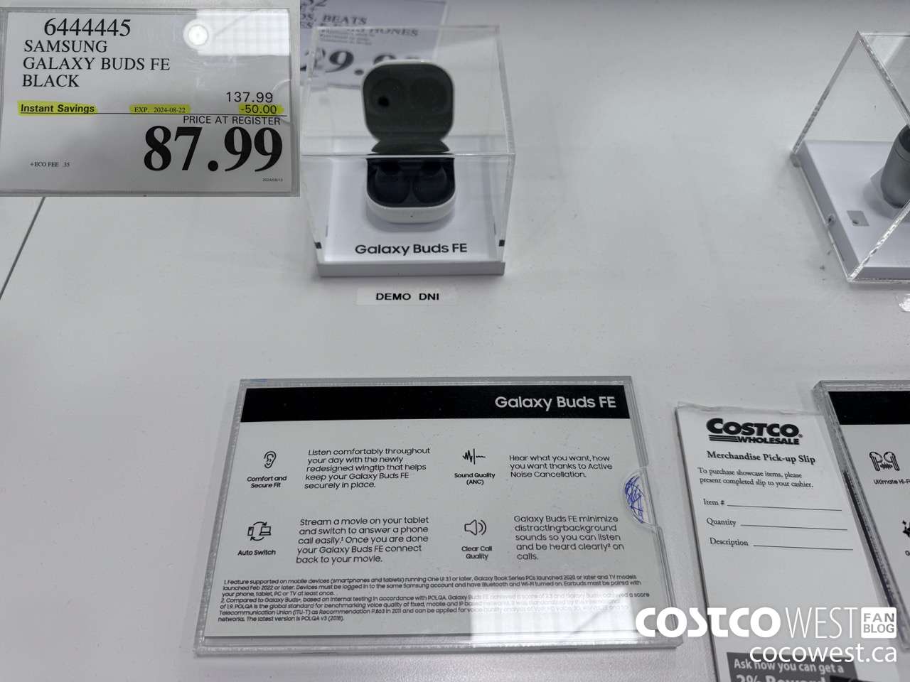 6444445 SAMSUNG GALAXY BUDS FE BLACK ($50.00 INSTANT SAVINGS EXPIRES ON 2024-08-22) $87.99