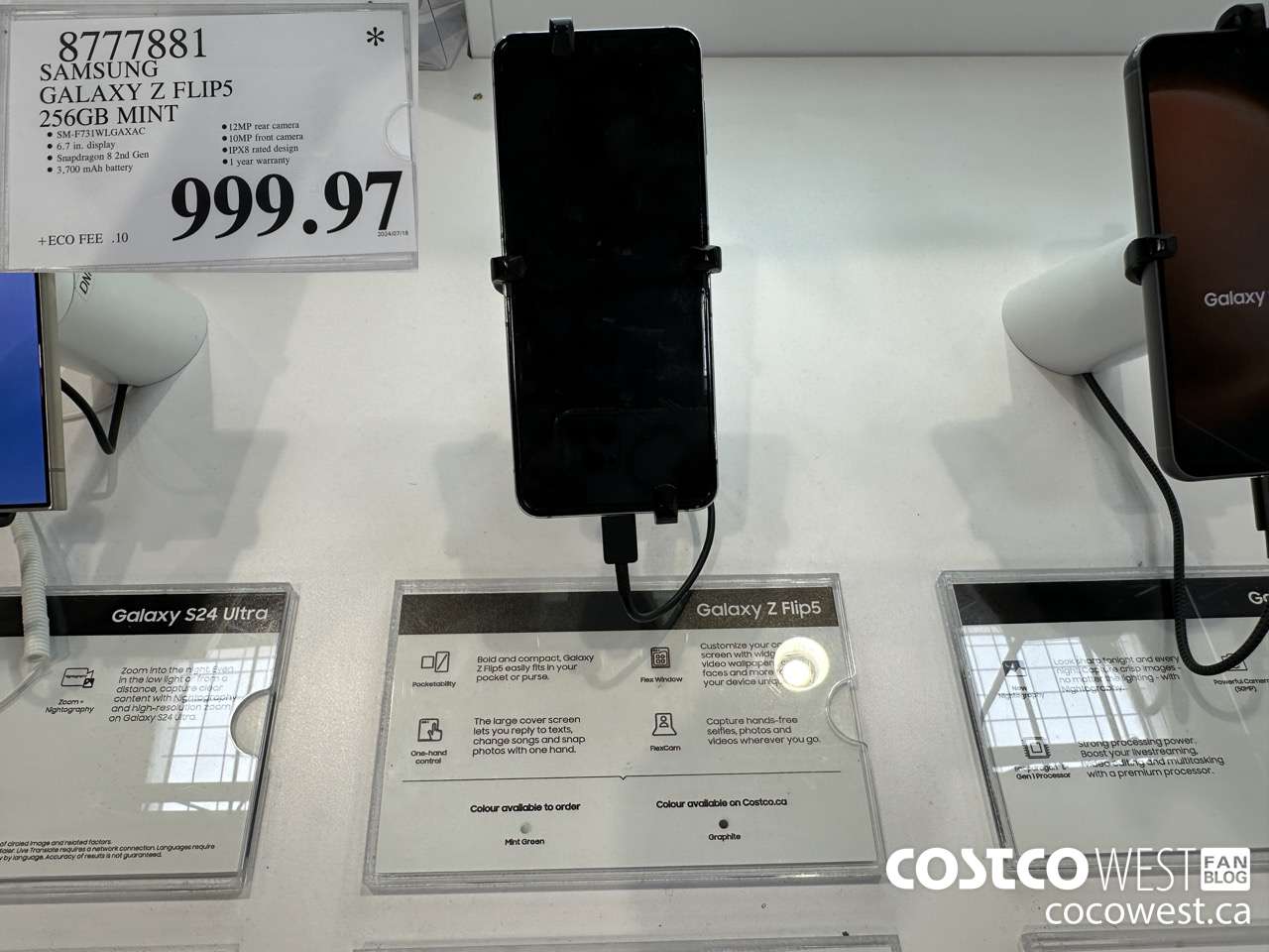 8777881 SAMSUNG GALAXY Z FLIP5 256GB MINT $999.97