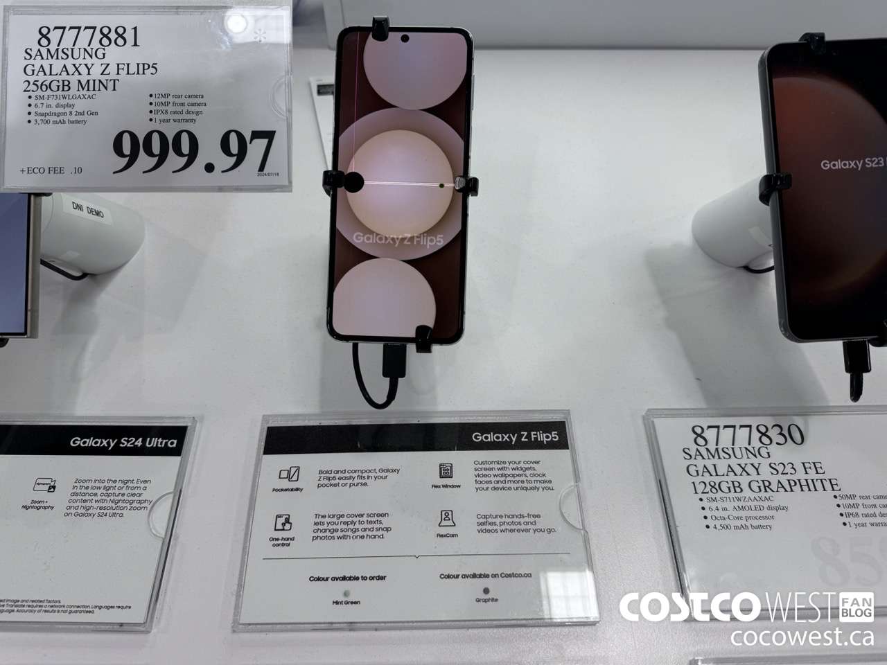 8777881 SAMSUNG GALAXY Z FLIP5 256GB MINT $999.97