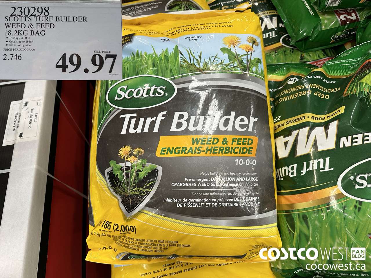 230298 SCOTTS TURF BUILDER WEED PREVENT 18.2KG BAG $49.97