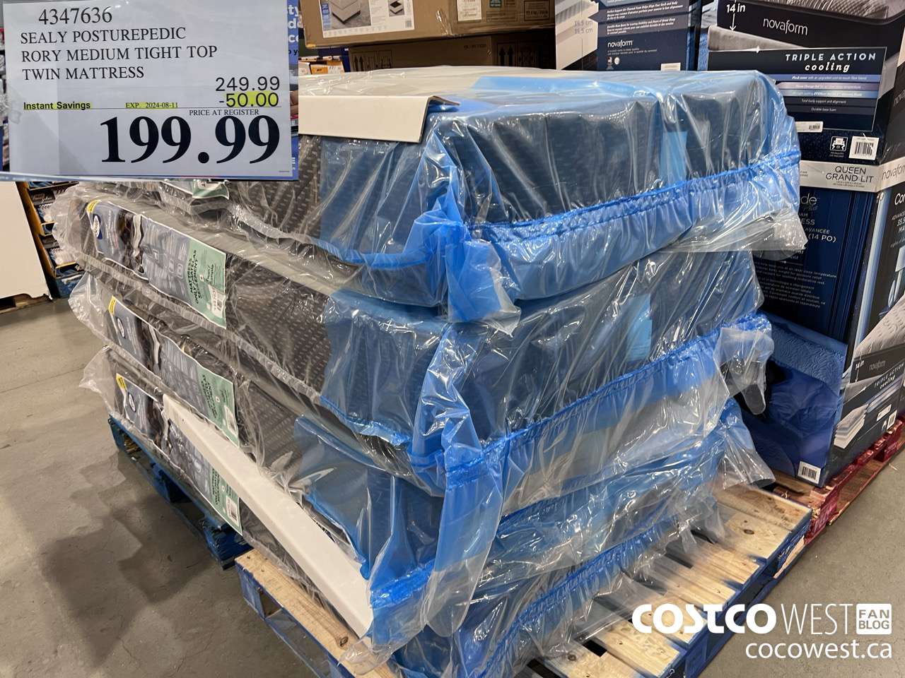 4347636 SEALY POSTUREPEDIC RORY MEDIUM TIGHT TOP TWIN MATTRESS ($50.00 INSTANT SAVINGS EXPIRES ON 2024-08-11) $199.99