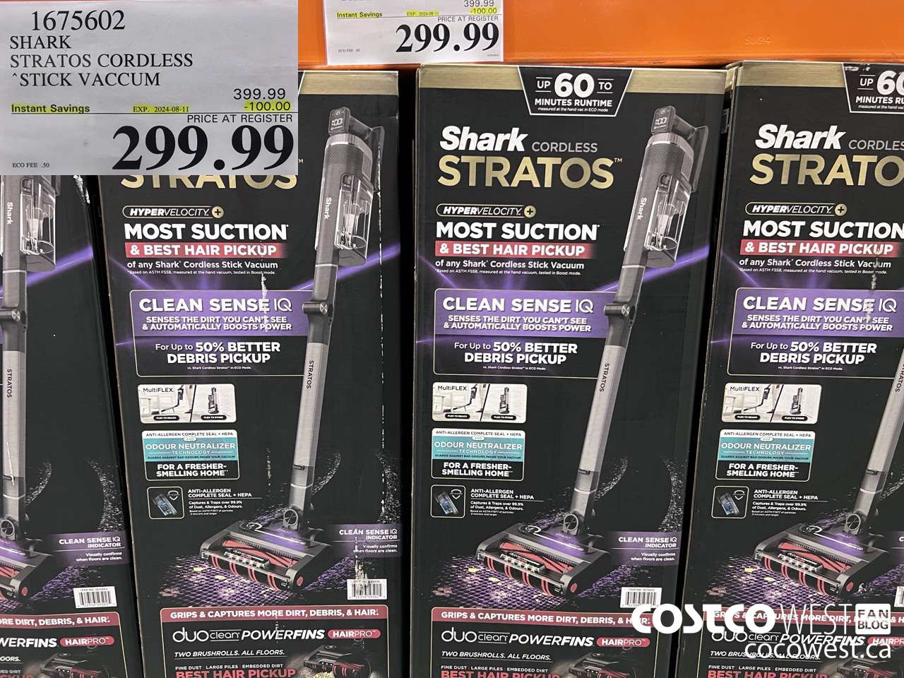 1675602 SHARK STRATOS CORDLESS STICK VACUUM ($100.00 INSTANT SAVINGS EXPIRES ON 2024-08-11) $299.99
