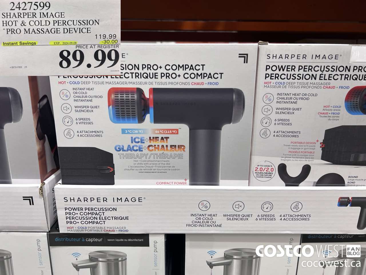 2427599 SHARPER IMAGE HOT & COLD PERCUSSION PRO MASSAGE DEVICE ($30.00 INSTANT SAVINGS EXPIRES ON 2024-09-08) $89.99