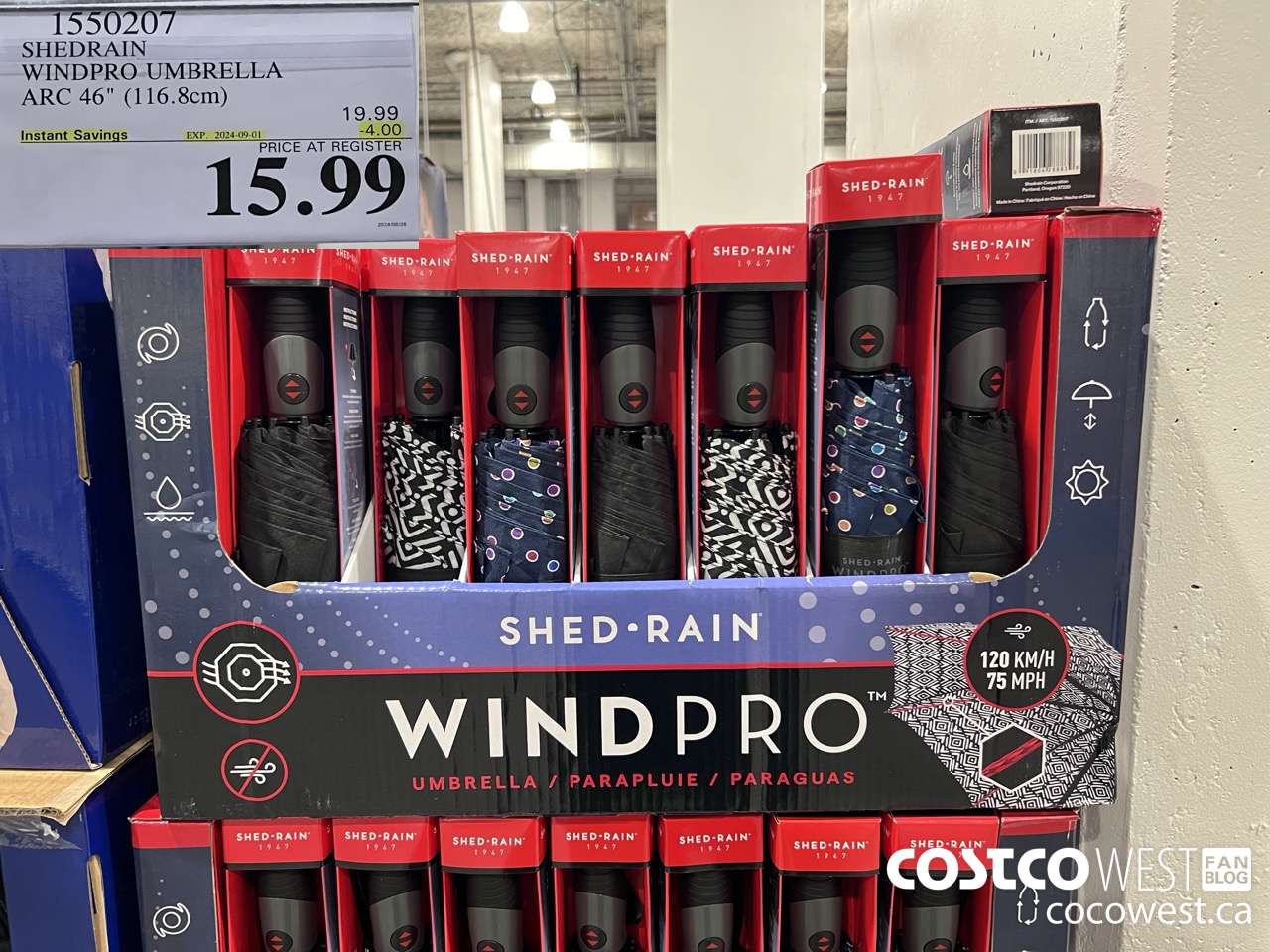 1550207 SHEDRAIN WINDPRO UMBRELLA ARC 46