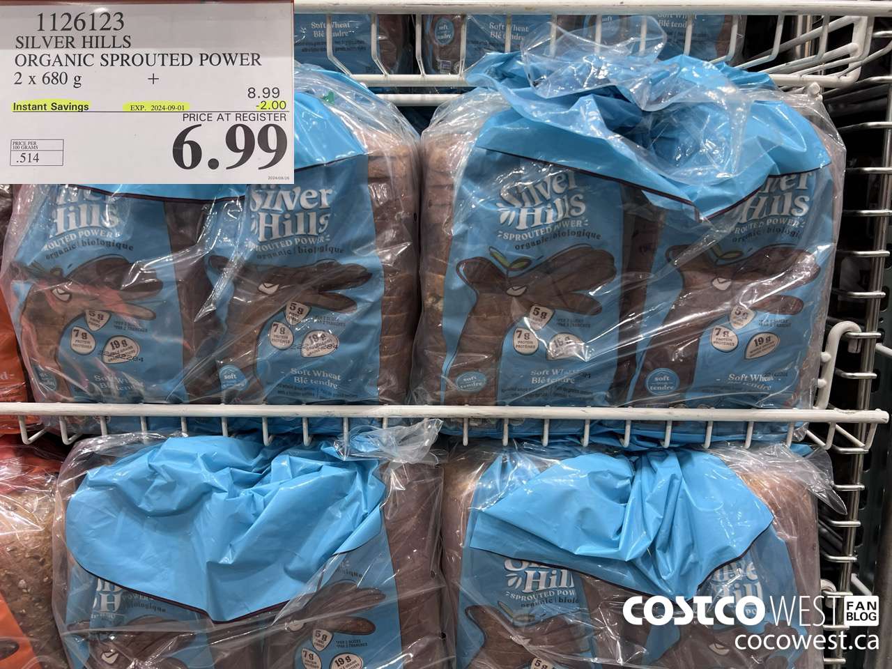 1126123 SILVER HILLS ORGANIC SPROUTED POWER 2 x 680g ($2.00 INSTANT SAVINGS EXPIRES ON 2024-09-01) $6.99