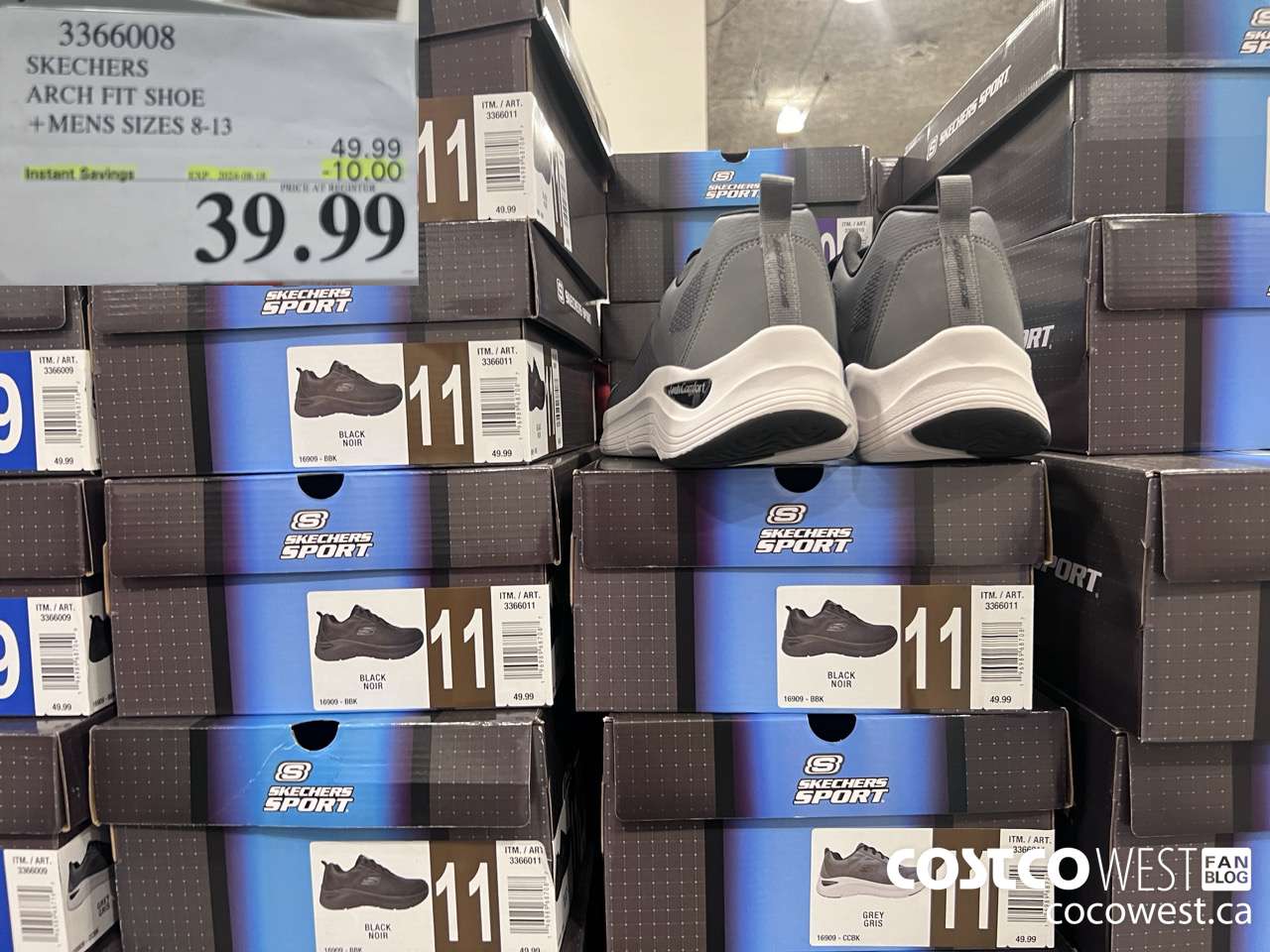 3366008 SKECHERS ARCH FIT SHOE MENS SIZES 8-13 ($10.00 INSTANT SAVINGS EXPIRES ON 2024-08-18) $39.99