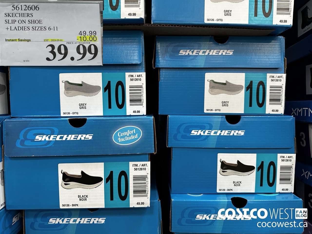 5612606 SKECHERS SLIP ON SHOE LADIES SIZES 6-11 ($10.00 INSTANT SAVINGS EXPIRES ON 2024-09-01) $39.99