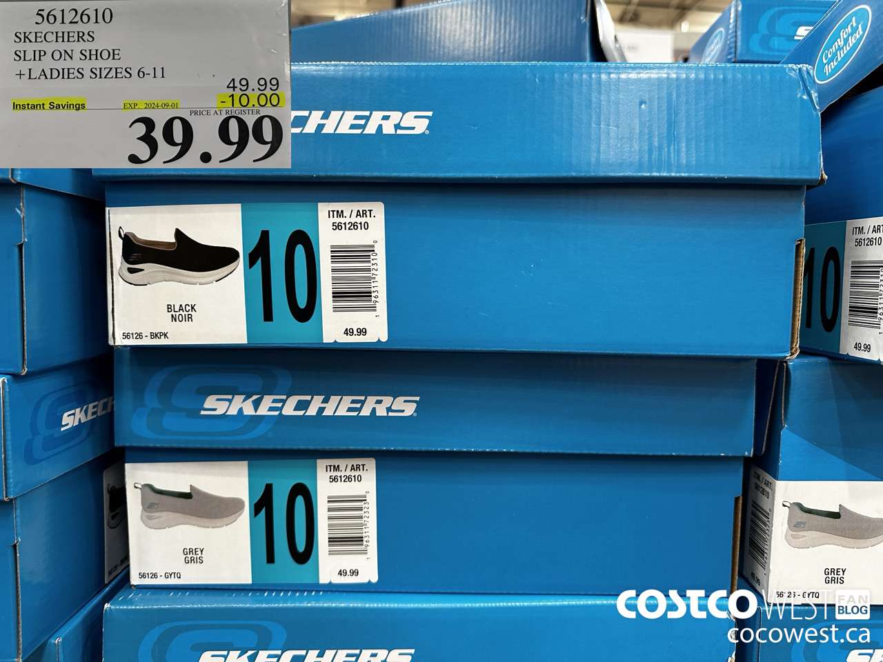 5612610 SKECHERS SLIP ON SHOE LADIES SIZES 6-11 ($10.00 INSTANT SAVINGS EXPIRES ON 2024-09-01) $39.99