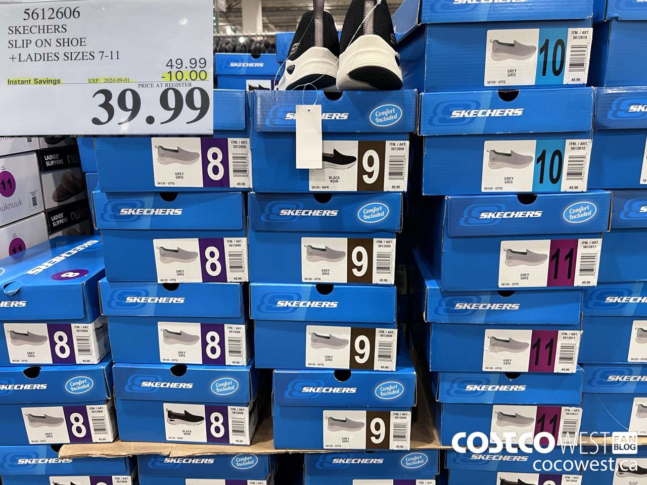 5612606 SKECHERS SLIP ON SHOE LADIES SIZES 6-11 ($10.00 INSTANT SAVINGS EXPIRES ON 2024-09-01) $39.99