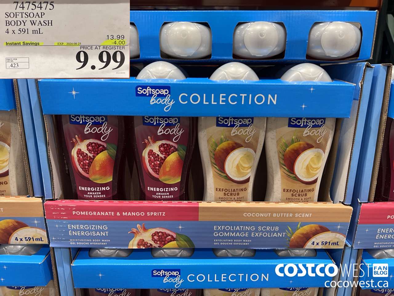 7475475 SOFTSOAP BODY WASH 4 x 591 mL ($4.00 INSTANT SAVINGS EXPIRES ON 2024-08-25) $9.99