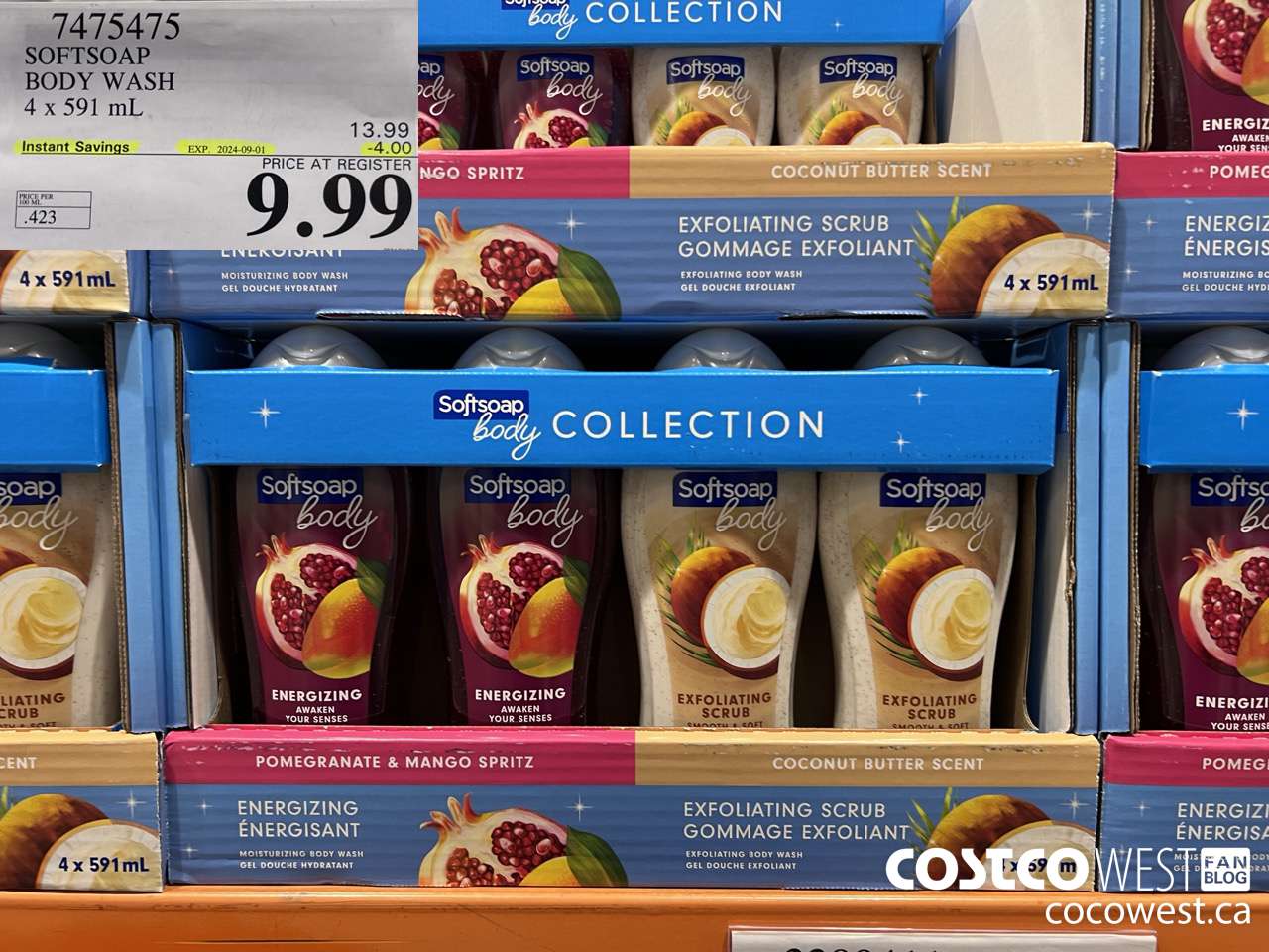 7475475 SOFTSOAP BODY WASH 4 x 591 mL ($4.00 INSTANT SAVINGS EXPIRES ON 2024-09-01) $9.99