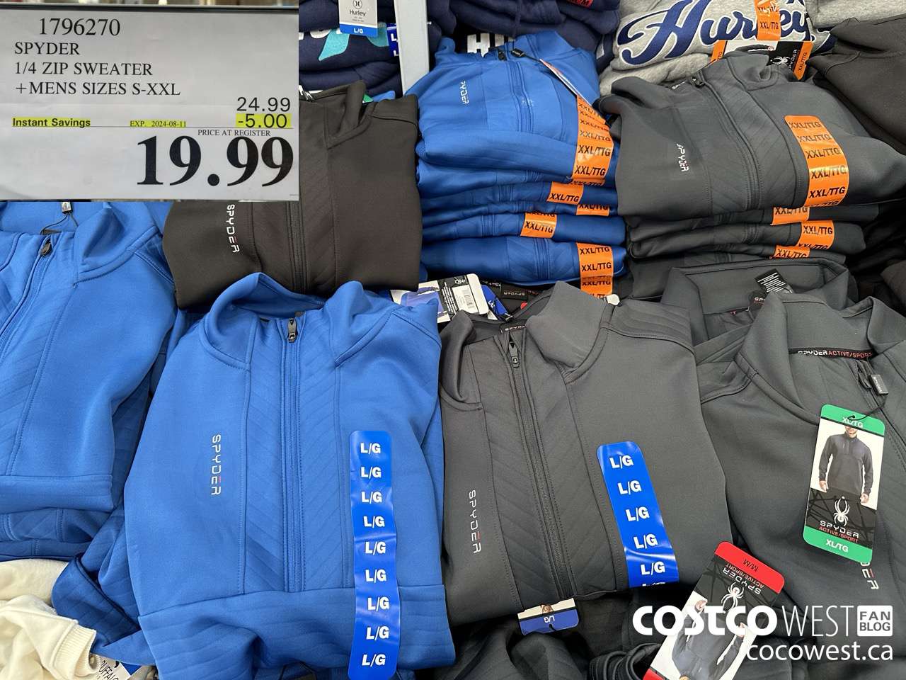 1796270 SPYDER 1/4 ZIP SWEATER MENS SIZES S-XXL ($5.00 INSTANT SAVINGS EXPIRES ON 2024-08-11) $19.99