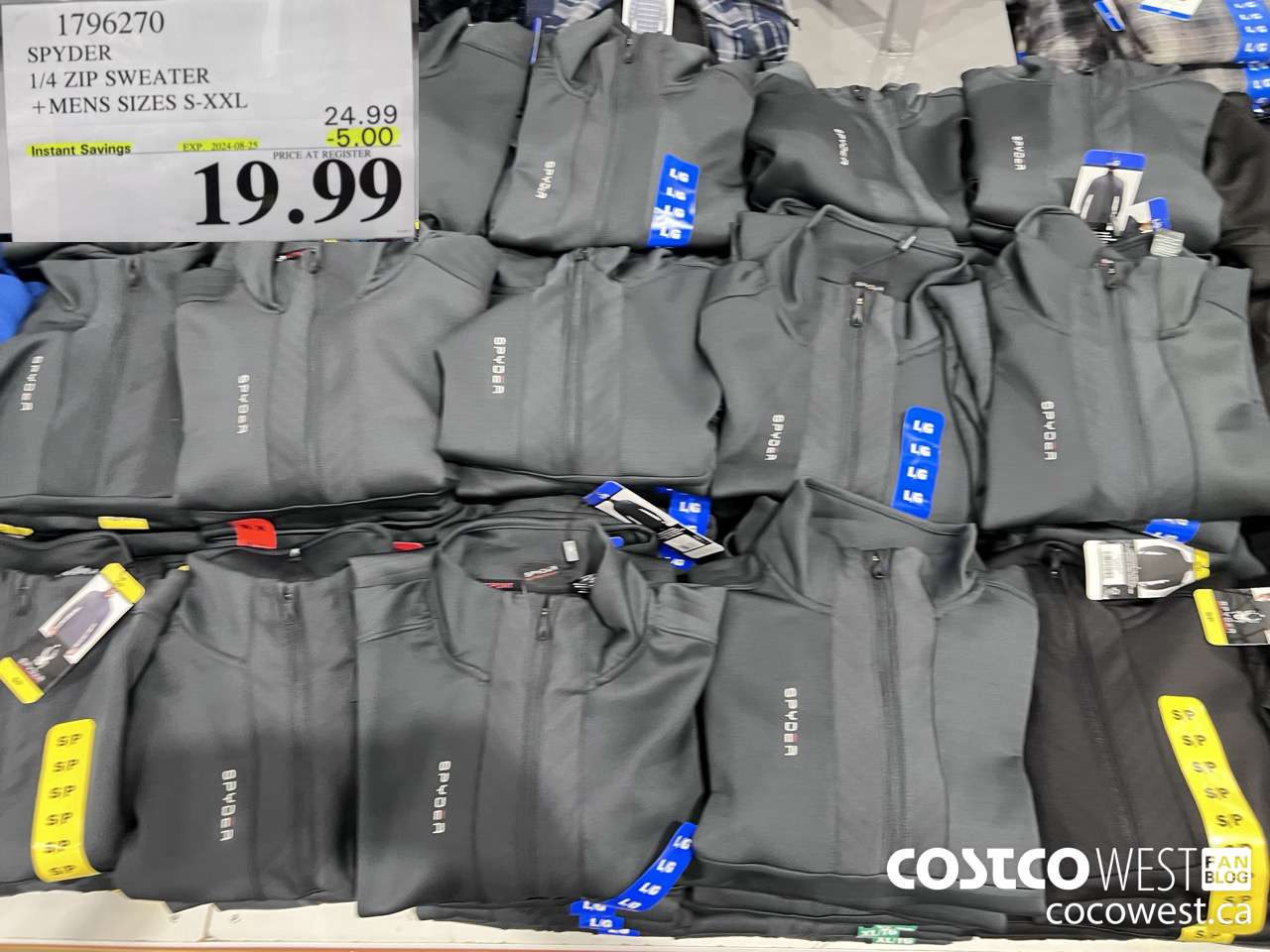 1796270 SPYDER 1/4 ZIP SWEATER MENS SIZES S-XXL ($5.00 INSTANT SAVINGS EXPIRES ON 2024-08-25) $19.99