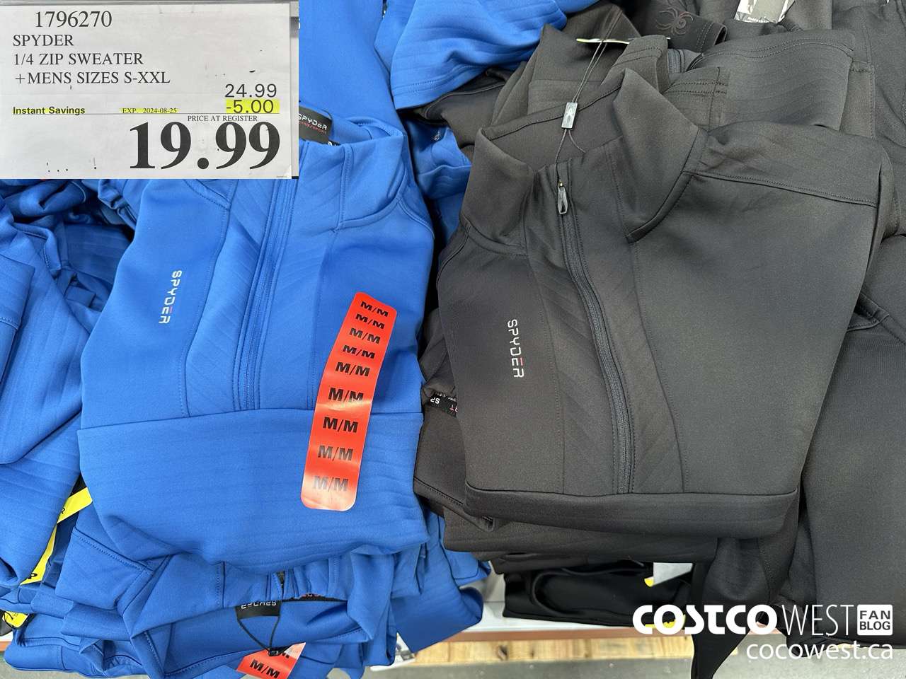 1796270 SPYDER 1/4 ZIP SWEATER MENS SIZES S-XXL ($5.00 INSTANT SAVINGS EXPIRES ON 2024-08-25) $19.99