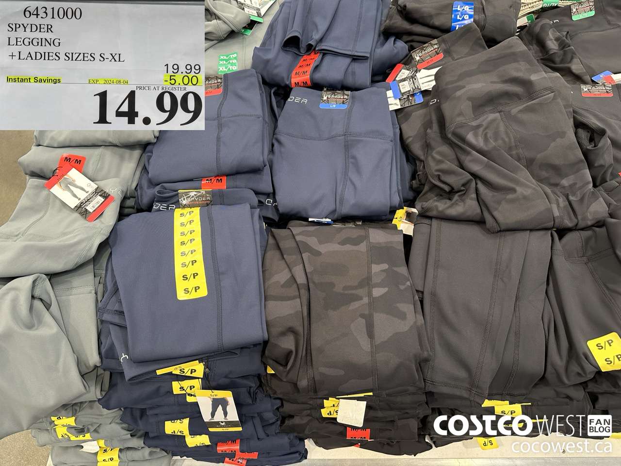 6431000 SPYDER LEGGING LADIES SIZES S-XXL ($5.00 INSTANT SAVINGS EXPIRES ON 2024-08-04) $14.99