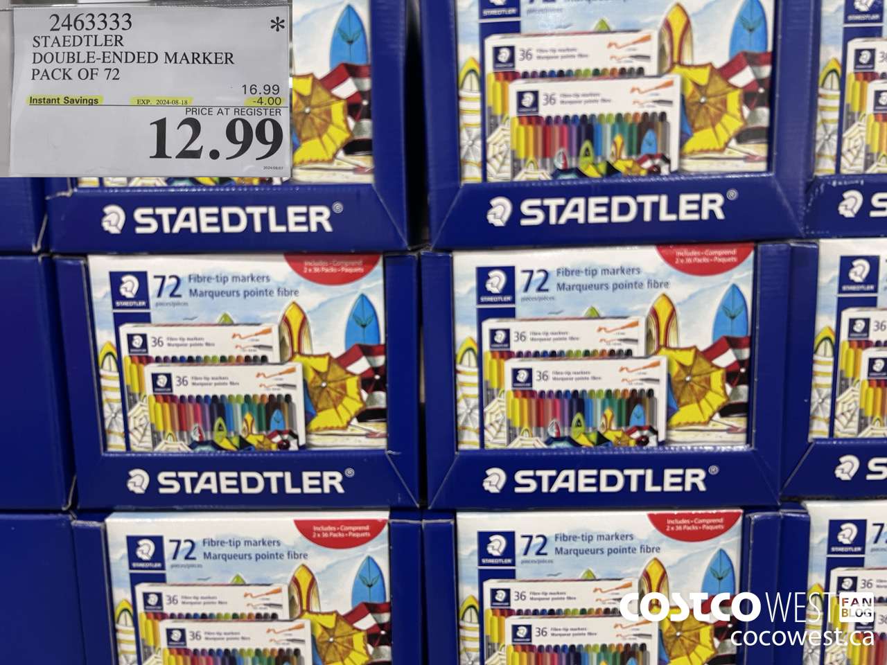 2463333 STAEDTLER DOUBLE-ENDED MARKER PACK OF 72 ($4.00 INSTANT SAVINGS EXPIRES ON 2024-08-18) $12.99