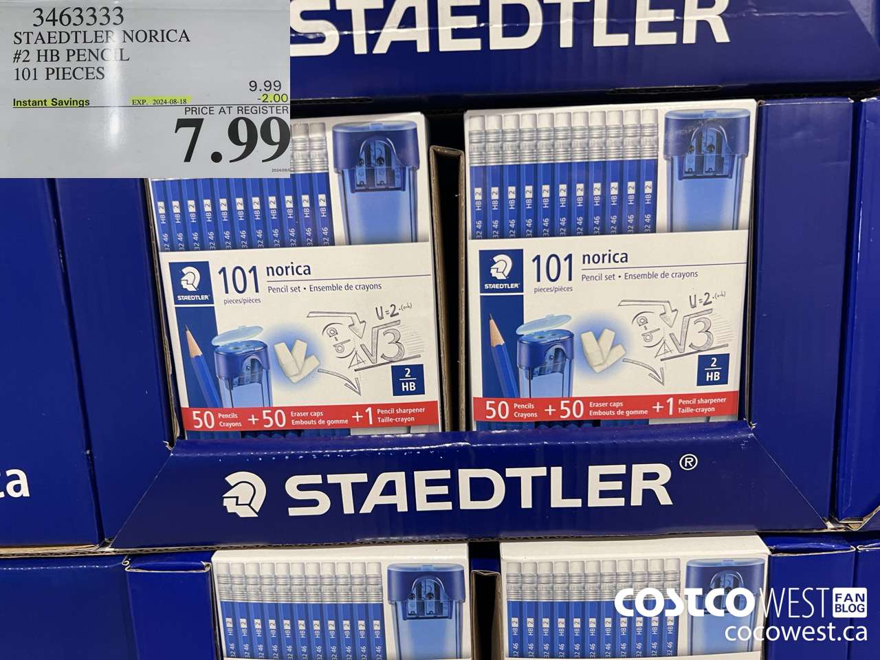 3463333 STAEDTLER NORICA PENCILS HB 101 PC ($2.00 INSTANT SAVINGS EXPIRES ON 2024-08-18) $7.99