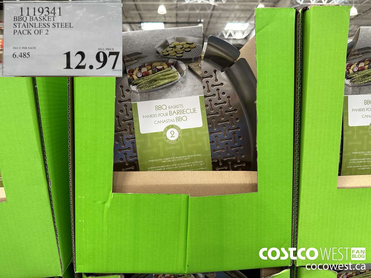 1119341 STAINLESS STEEL BBQ BASKET PACK OF 2 $12.97