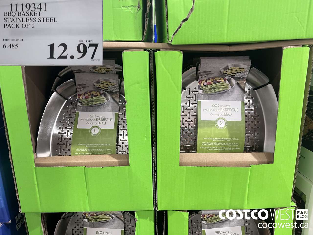 1119341 STAINLESS STEEL BBQ BASKET PACK OF 2 $12.97