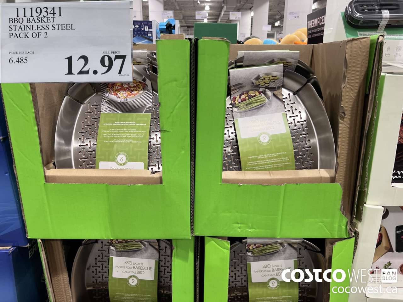 1119341 STAINLESS STEEL BBQ BASKET PACK OF 2 $12.97