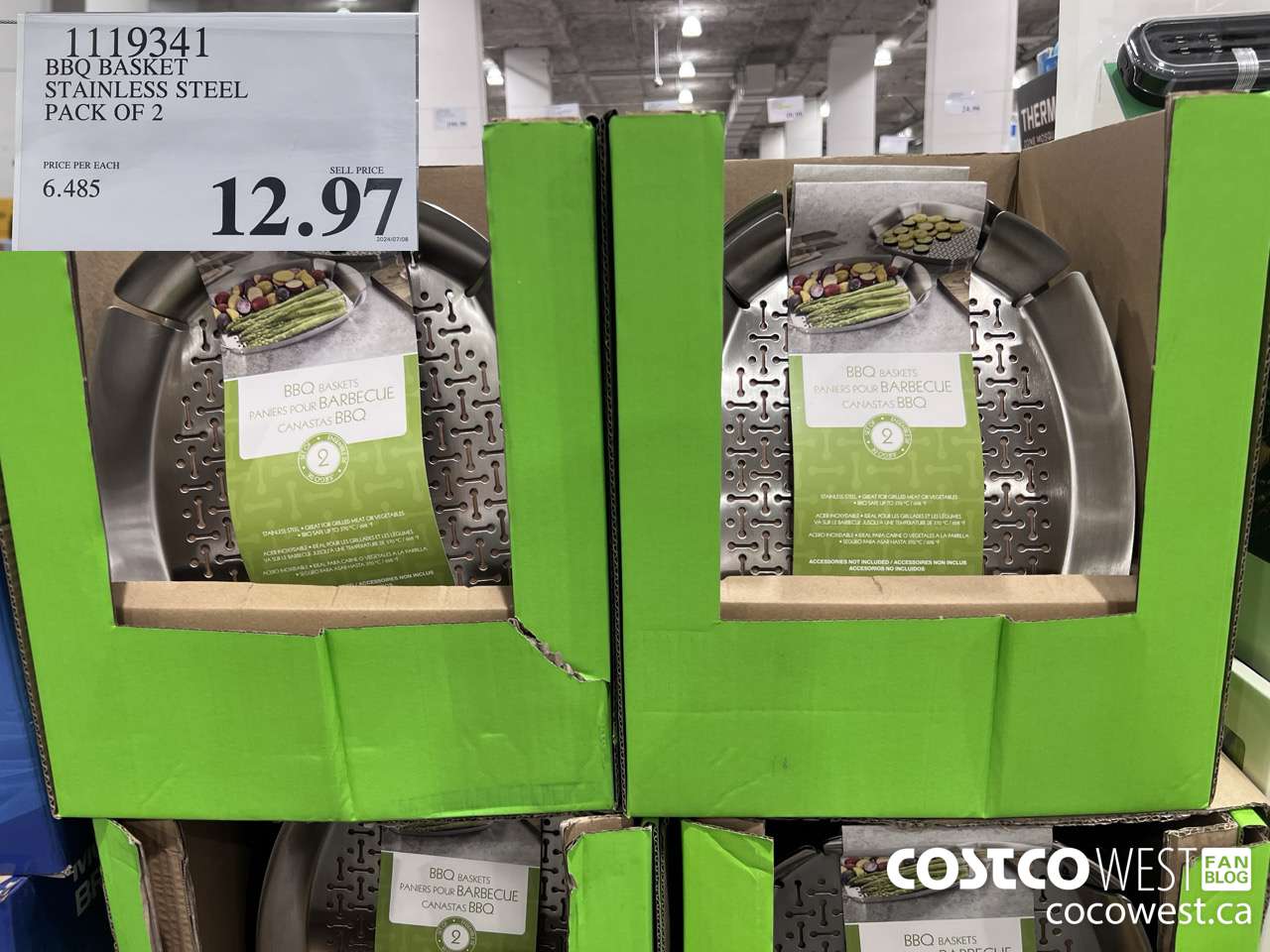 1119341 STAINLESS STEEL BBQ BASKET PACK OF 2 $12.97