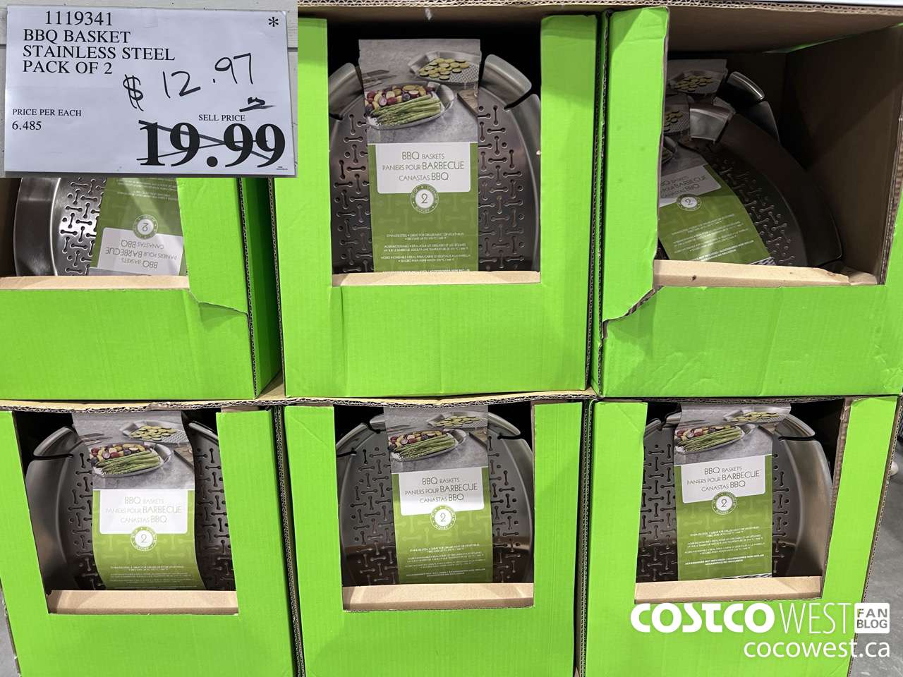 1119341 STAINLESS STEEL BBQ BASKET PACK OF 2 $12.97