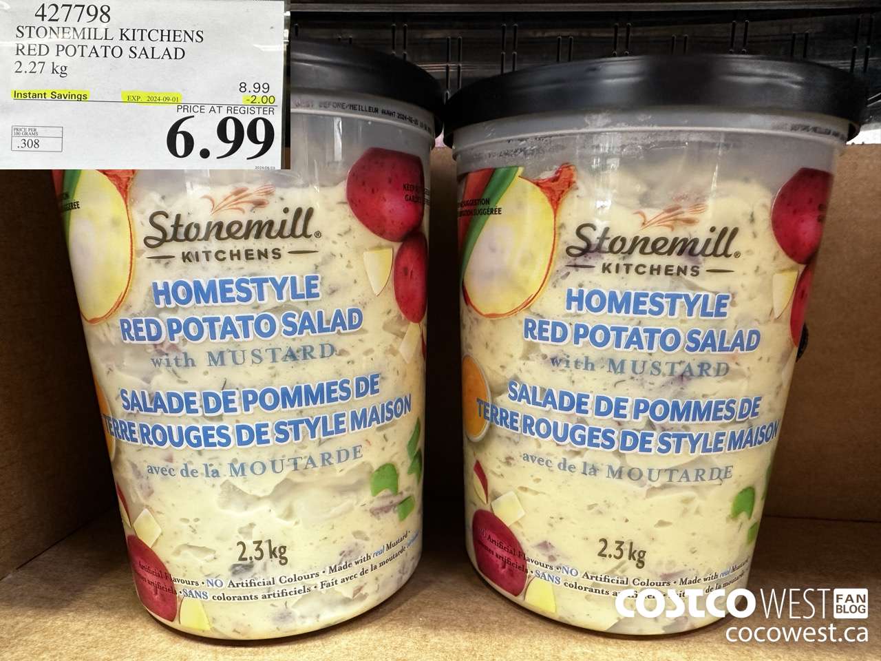 427798 STONEMILL KITCHENS RED POTATO SALAD 2.27 kg ($2.00 INSTANT SAVINGS EXPIRES ON 2024-09-01) $6.99