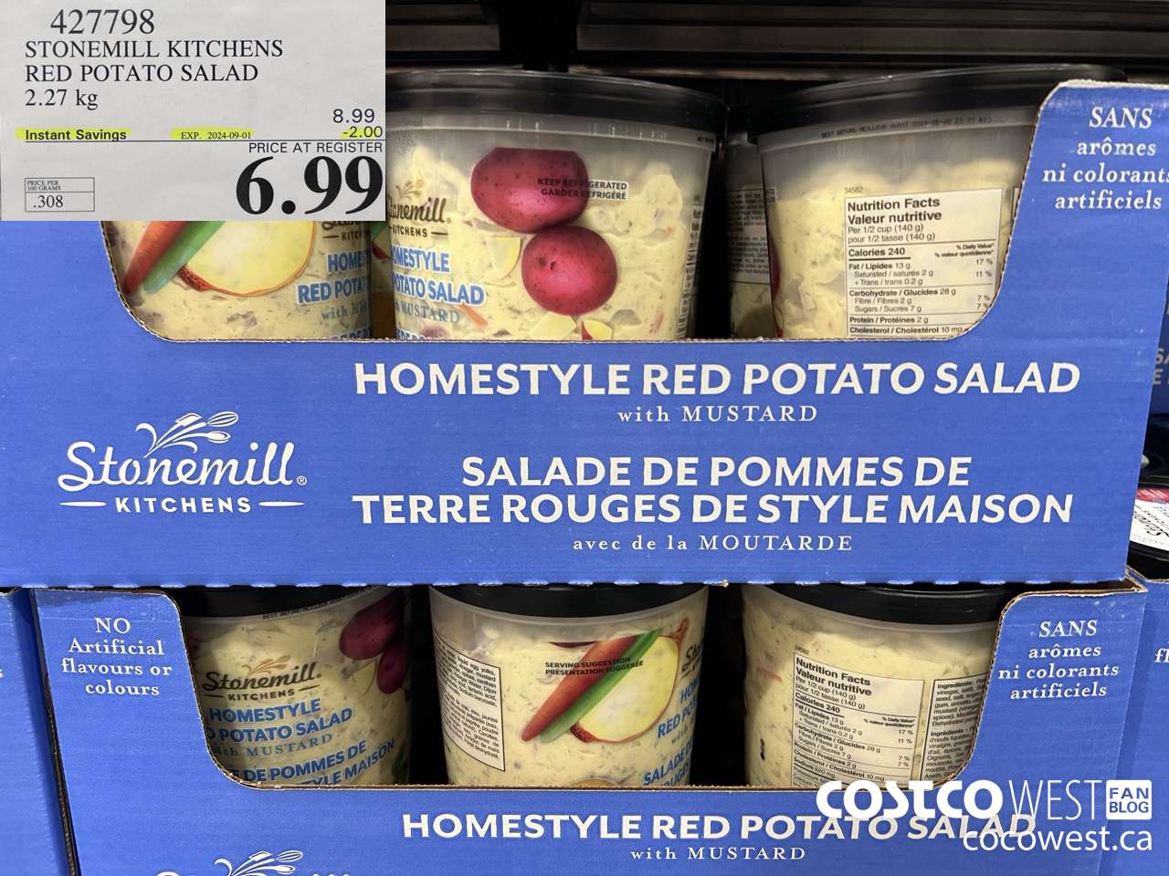 427798 STONEMILL KITCHENS RED POTATO SALAD 2.27 kg ($2.00 INSTANT SAVINGS EXPIRES ON 2024-09-01) $6.99