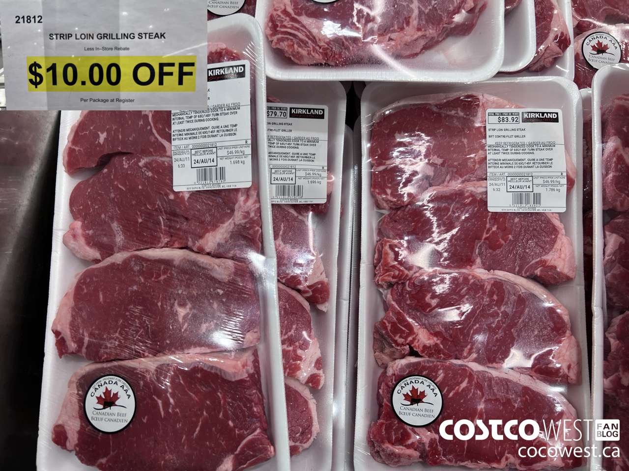 21812 STRIP LOIN GRILLING STEAK ($10.00 INSTANT SAVINGS)